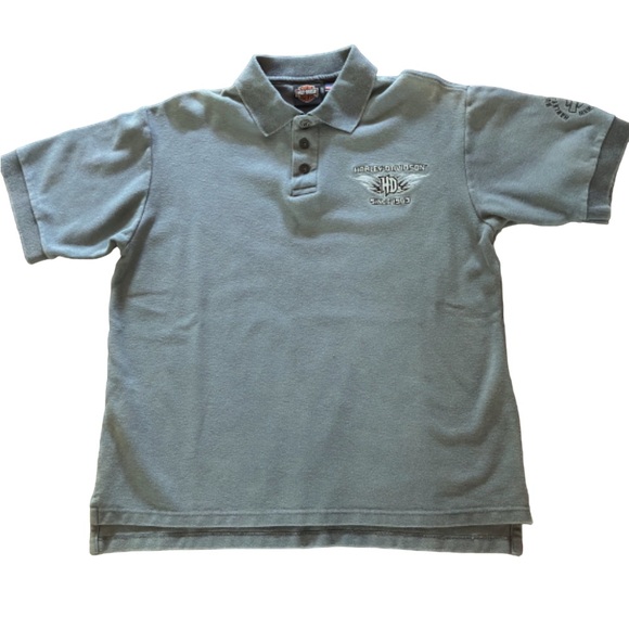NEW Harley Davidson Embroidered Polo Shirt Size Large - Picture 9 of 11